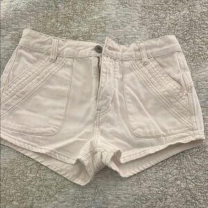 Free People High Waist White Shorts